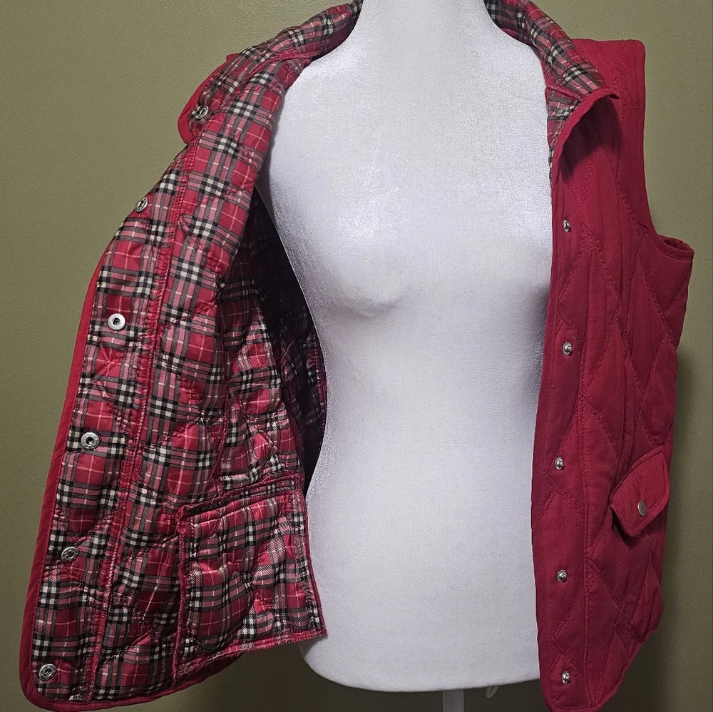 Jane Ashley Red Jacket Vest Size Medium